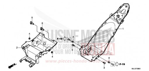 KOTFLUEGEL, HINTEN NC700XDE de 2014